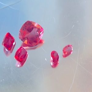 Living Coral Triplet Quartz loose gemstones